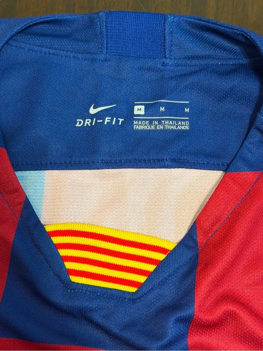 Nike FC Barcelona Checkerboard Soccer Jersey - Red & Blue